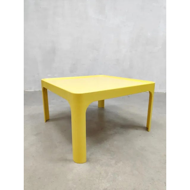 1970s Vintage Space Age Style Yellow Coffee Table by Preben Fabricius For Sale - Image 5 of 5