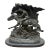 Vintage Large Scale Patinated Bronze Frederic Remington Sculpture on Marble Plinth For Sale