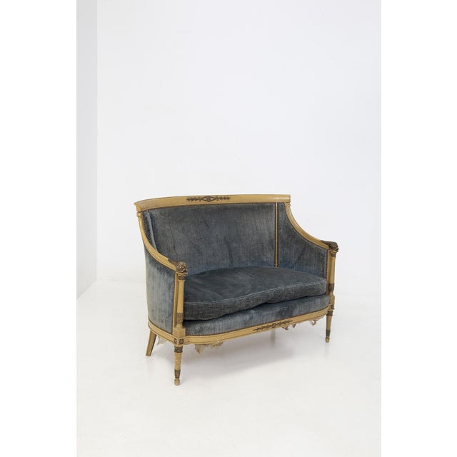 Italian Velvet Sofa, 1890s For Sale - Image 12 of 14