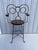 American Early 1900s Very Antique Twisted Wire Ice Cream Parlor Stool With Arms For Sale - Image 3 of 10