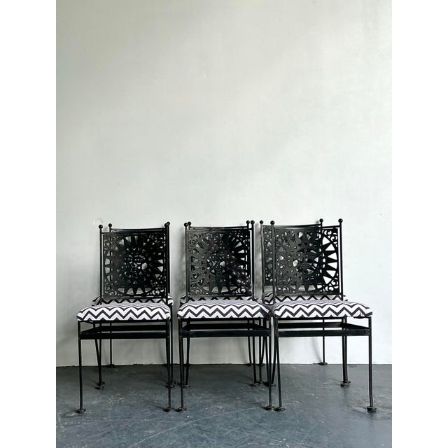 Vintage Boho Arthur Umanoff “Sunburst” Dining Chairs - Set of 6 For Sale - Image 9 of 12