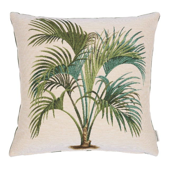 Exotic Palm Woven Cushion With Feather Filler - 42x42cm (17"x17") For Sale