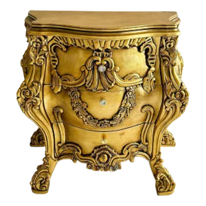 French Baroque Style Gold Commode