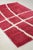 Scandinavian Red and White Cotton Tones Rya Rug For Sale - Image 3 of 6
