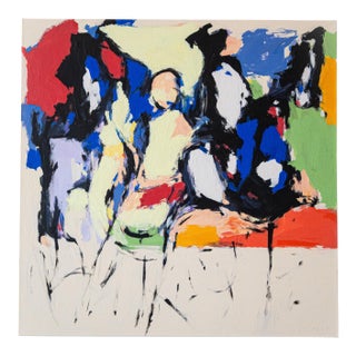 Expressive Oil and Acrylic Painting Titled Figures No. 1 by Rocky Reed For Sale