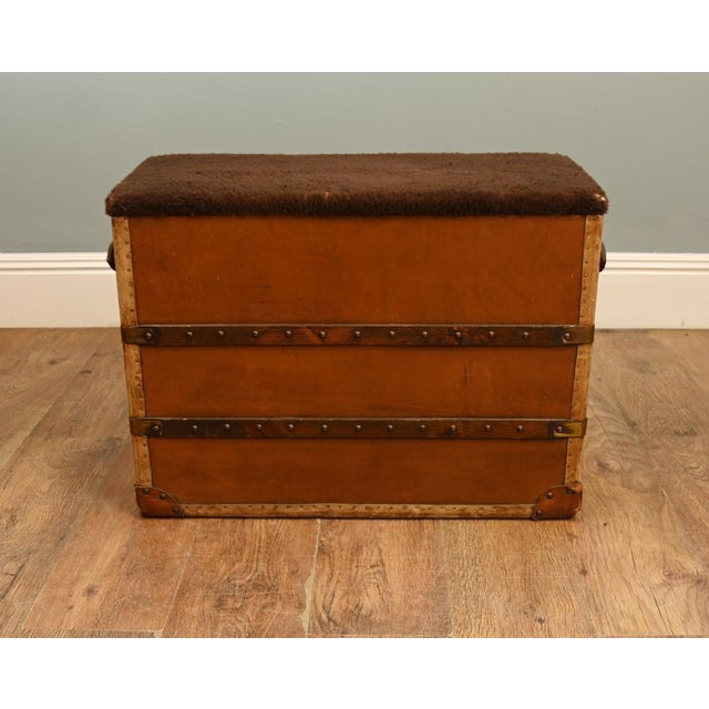 1950s Vintage Leather Bench, 1950s For Sale - Image 5 of 5