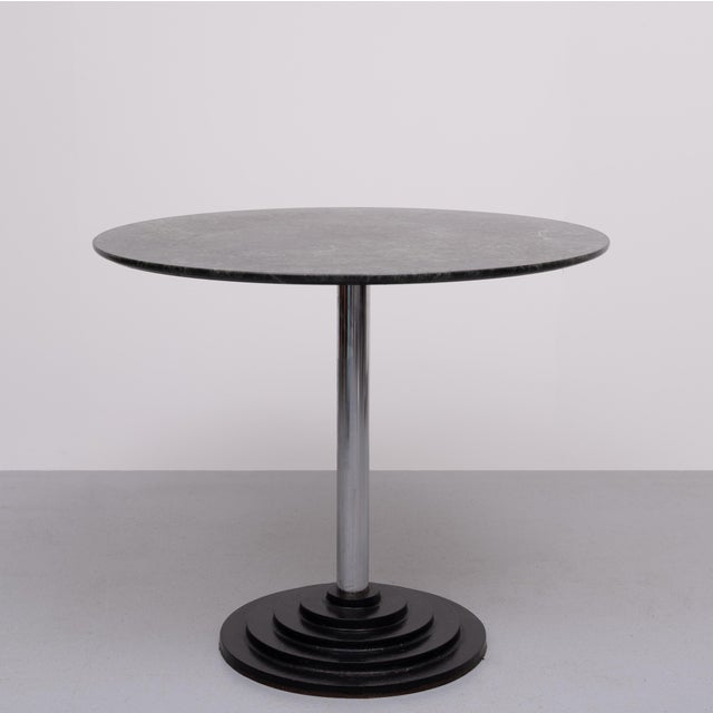 Forest Green Round Green Marble Dining Table, Italy, 1980s For Sale - Image 8 of 9