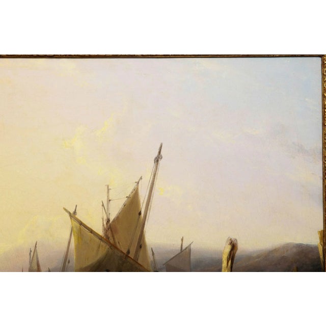 English Antique Landscape Oil Painting “Start of the Day” by William Shayer Sr. For Sale - Image 4 of 12