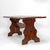 Vintage English Yew Wood Trestle Dining Table, 1960s, in Good conditions. Designed 1960 to 1969