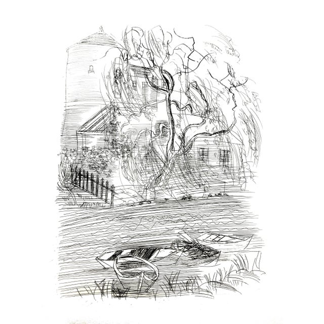 Gray Raoul Dufy - French Campagne - Original Etching 1940 For Sale - Image 8 of 8