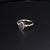 Contemporary 10k White Gold Ring With Pear-Shaped Lab-Grown Alexandrite & Diamond Accents, Size 6.75 For Sale - Image 3 of 9