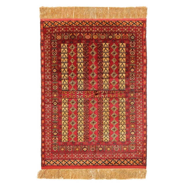Pasargad DC Double-Sided Hand-Knotted Silk Quchan Rug For Sale - Image 4 of 6
