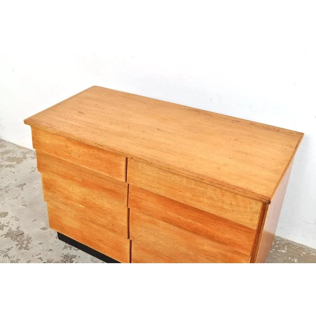 Wood Vintage Chest of Drawers in Beech, 1950s For Sale - Image 7 of 11
