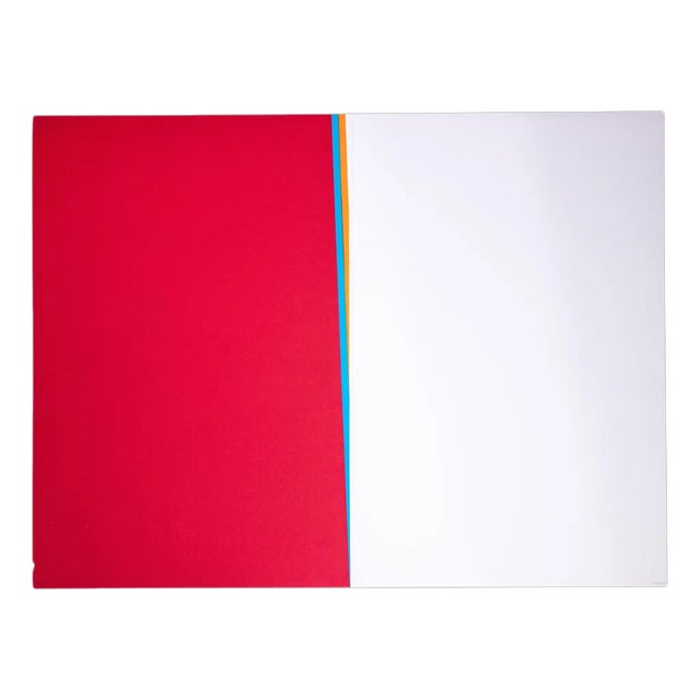 Carmen Gloria Morales, White and Red, Original Lithograph, 1970 For Sale