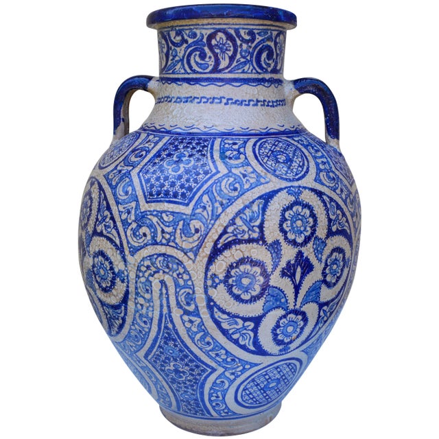 Blue Vase W/ Andalusian Motif For Sale - Image 11 of 11