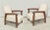 Bespoke Pair of Cerused Oak Alain Lounge Chairs in the French 40s manner. Set of 2. These chairs are made to order. It...