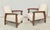 Bespoke Pair of Cerused Oak Alain Lounge Chairs in the French 40s manner. Set of 2. These chairs are made to order. It...