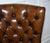 Hand-Dyed Leather Chesterfield Porter's Wingback Armchair For Sale - Image 16 of 18