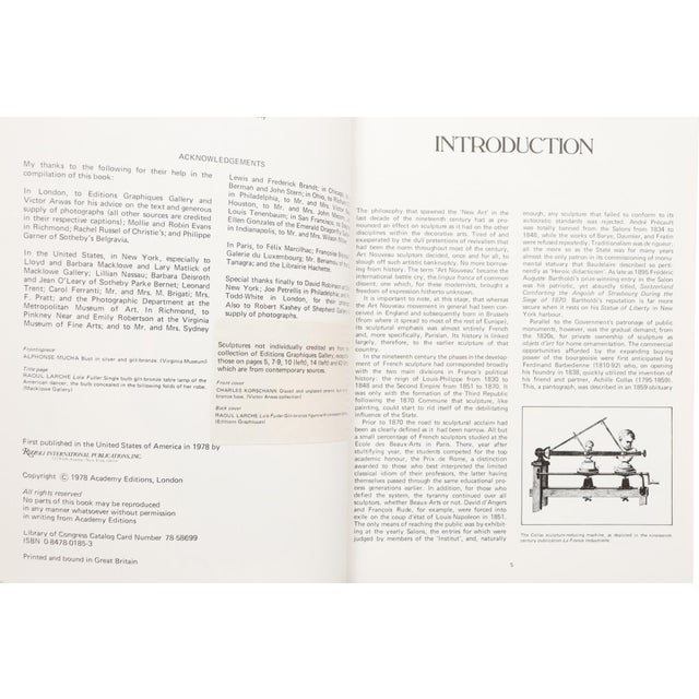 Art Nouveau Sculpture by Alastair Duncan. Softcover book, published in 1978 by Rizzoli. Printed in Great Britain,...