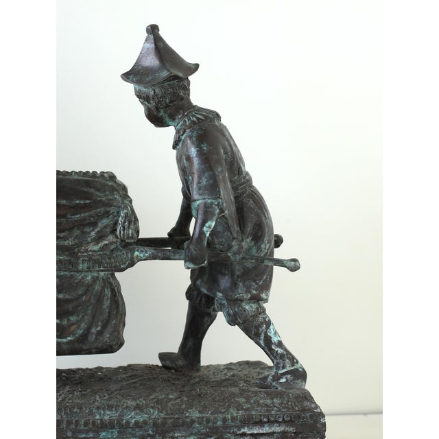 1990s 1990s Maitland-Smith Bronze Sculpture of Boys With a Litter For Sale - Image 5 of 16