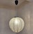 Metal Vintage Ceiling Lamp with a Spherical Relief Glass Shade on a Chrome-Plated Metal Mount, 1970s For Sale - Image 7 of 7