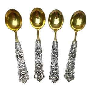 1940s Epb Sweden Silver Plate Demitasse Spoons- Set of 4