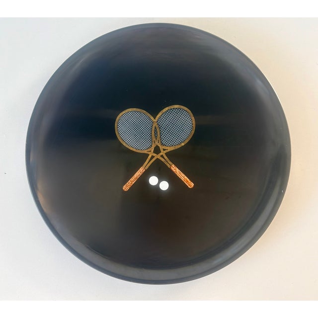Plastic 1960"s Couroc of Monterey Tennis Round Serving Tray For Sale - Image 7 of 7