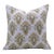 Fabdivine Artisan Block Print Throw Pillow Cover 12x20 Inch Off-White Linen- Chimani For Sale