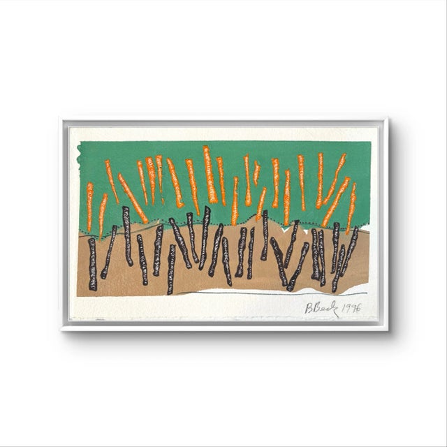 Green Barbara Beck 1996 Abstract Monoprint - Signed/Dated For Sale - Image 8 of 8