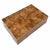 Contemporary Large Honey Burlwood Glossy Veneer Decorative Box For Sale - Image 3 of 6