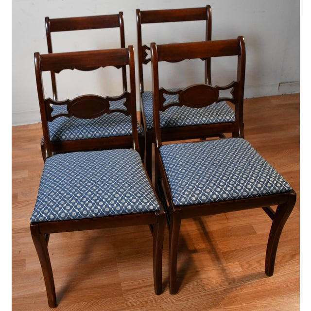 1950 English Regency Style Mahogany Set of Six Dining-Room Chairs 2 Arm & 4 Side For Sale - Image 10 of 14