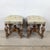Late 20th Century Pair of Vintage Louis XVI–Style Upholstered Footstools With Gilt Carved Bases For Sale - Image 5 of 12