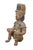 Rustic Vintage Terracotta Pre Columbian Style Seated Aztec Mayan Figure Statue 9" For Sale - Image 3 of 10