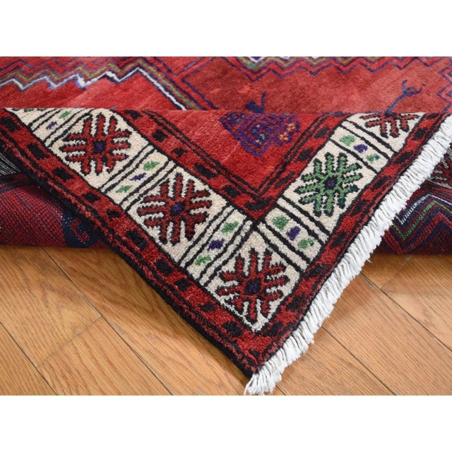 1960s 1960s Red Vintage Persian Hamadan Rug For Sale - Image 5 of 9