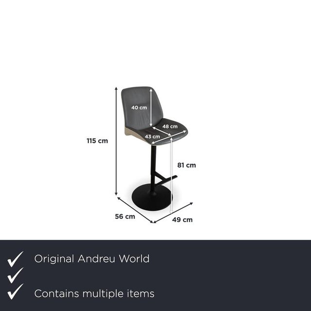 with this set of eight, you get a complete Nuez bar set from Andreu World. Designed by Patricia Urquiola, the chair was...