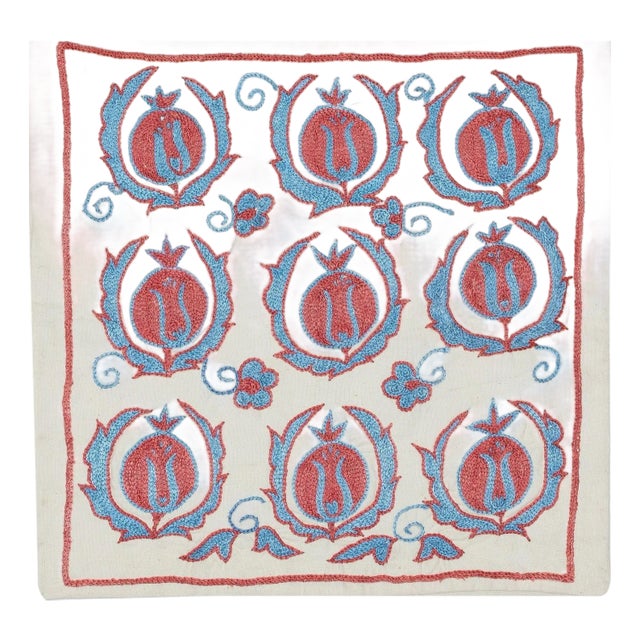 17"x18" Embroidered Cotton Cushion Cover. New Toss Pillow. Modern Lace Pillow For Sale