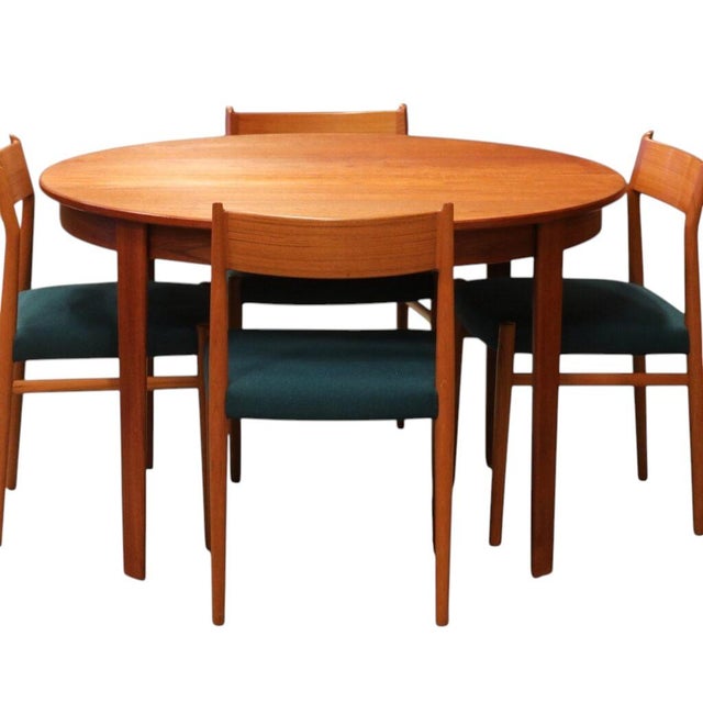 Brown Round Teak Dining Table in Teak with Double Inserts by C.J. Rosengaarden, 1960s For Sale - Image 8 of 16