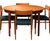 Brown Round Teak Dining Table in Teak with Double Inserts by C.J. Rosengaarden, 1960s For Sale - Image 8 of 16