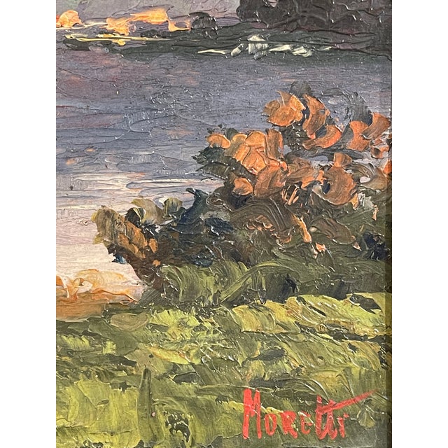 Moretti, Lake Landscape, 20th Century, Oil on Panel For Sale - Image 5 of 7