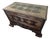 Vintage Mother-of-Pearl Inlay Carved Wood Chest For Sale