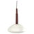 Mid-Century Modern Italian Suspension Lamp in Wood and Frosted Glass, 1960s For Sale - Image 14 of 14