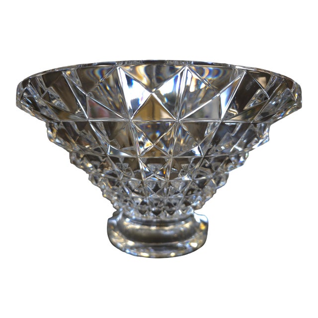 Late 20th Century Pyramid Crystal Bowl For Sale