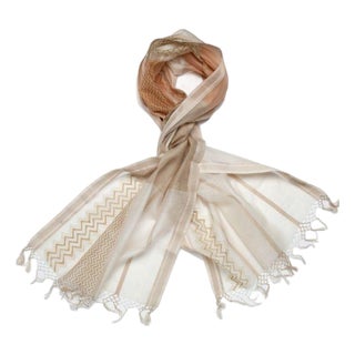 Aurora Sand/Bisque Chevron Scarf For Sale