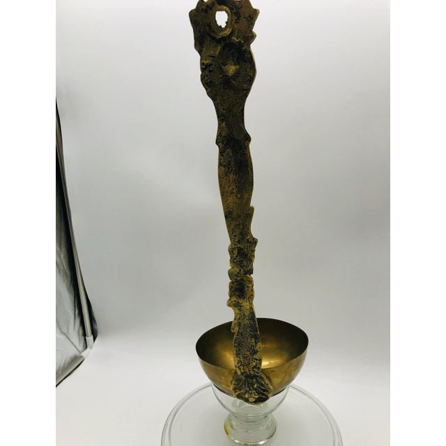 Metal Large English Brass Soup Ladle For Sale - Image 7 of 12