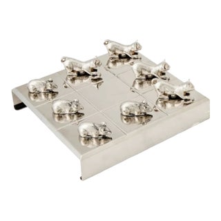Vintage Vanderbilt Whitney Estate Cat & Mouse Tic-Tac-Toe Set For Sale