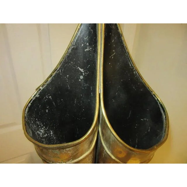 1950s Mid-Century Modern Brass Umbrella Stand For Sale - Image 4 of 6