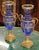 Pair of Late 19th Century Neoclassical Russian Bronze & Cut Cobalt Glass Vases For Sale - Image 11 of 17