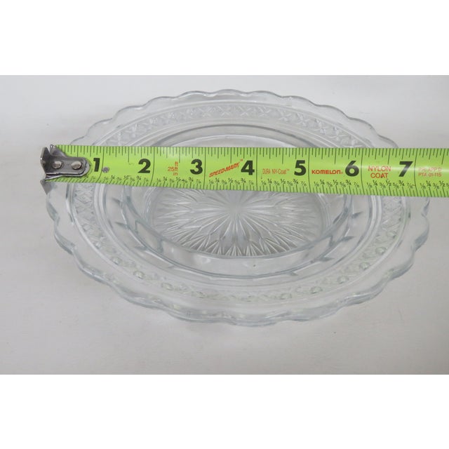 Indiana Glass Round Covered Butter Star Band Dish Domed Lid Serving Bowl 4506b For Sale - Image 13 of 14
