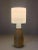 Scandinavian Space Age Teak and Opaline Table Lamp For Sale - Image 3 of 12