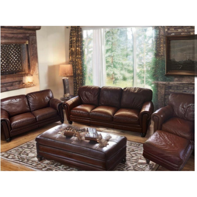 Natuzzi Maturità Model 1855 Italian Cognac Leather Sofa – Made in Italy For Sale - Image 11 of 11